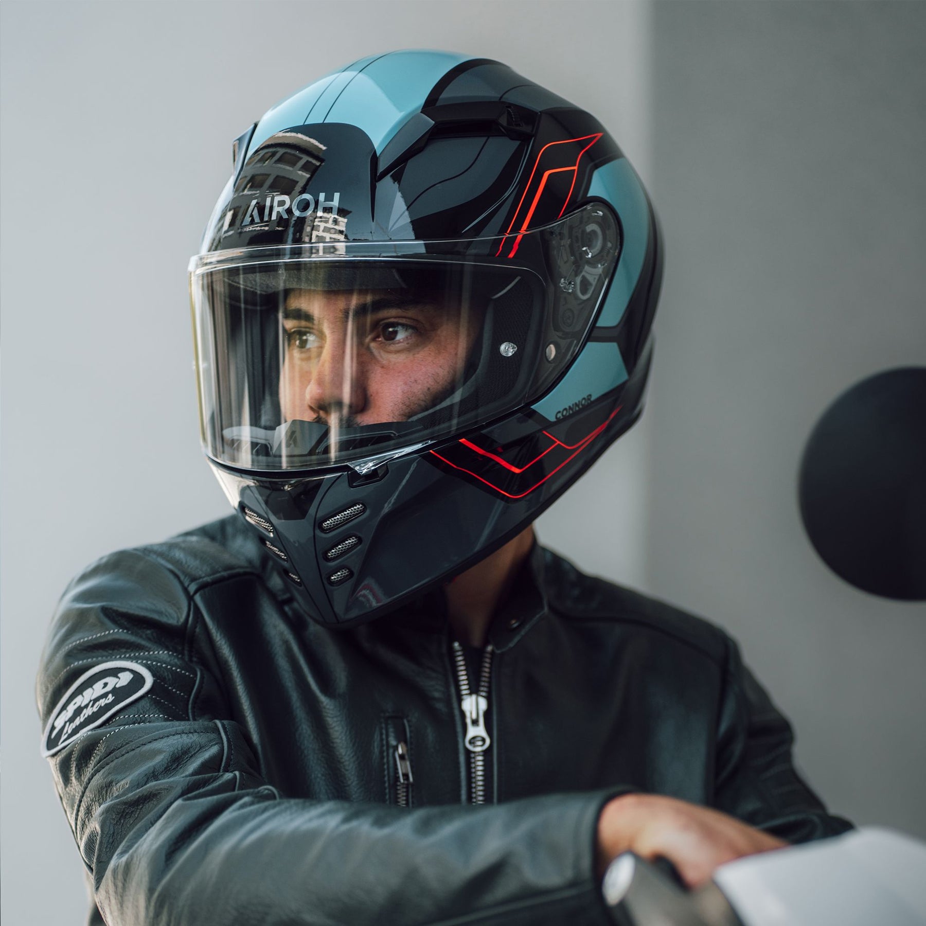 Airoh Connor Motorcycle Helmet - Dunk Gloss ECE 2206