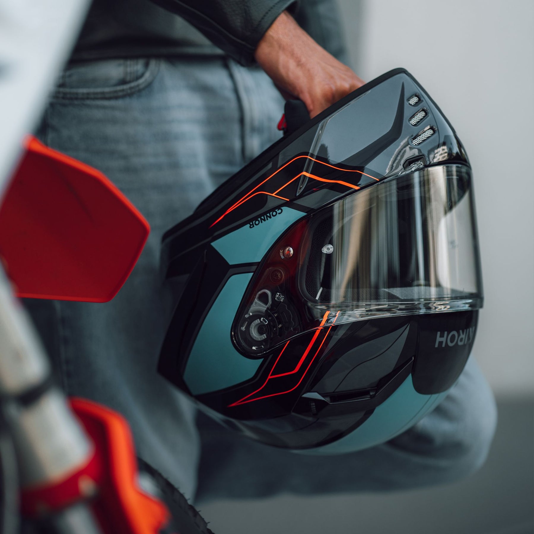 Airoh Connor Motorcycle Helmet - Dunk Gloss ECE 2206