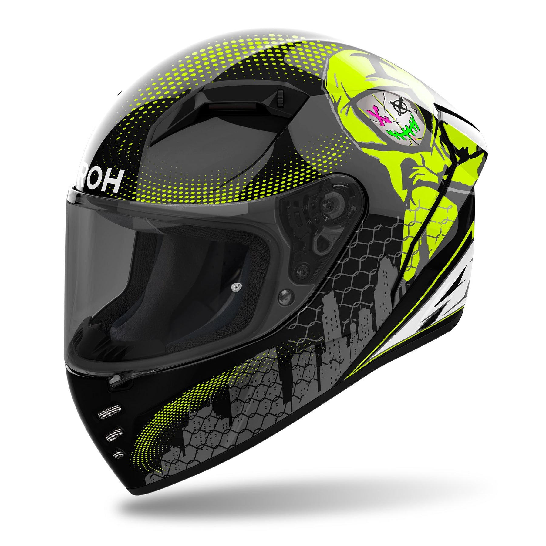 Airoh Connor Motorcycle Helmet - Gamer Gloss ECE 2206