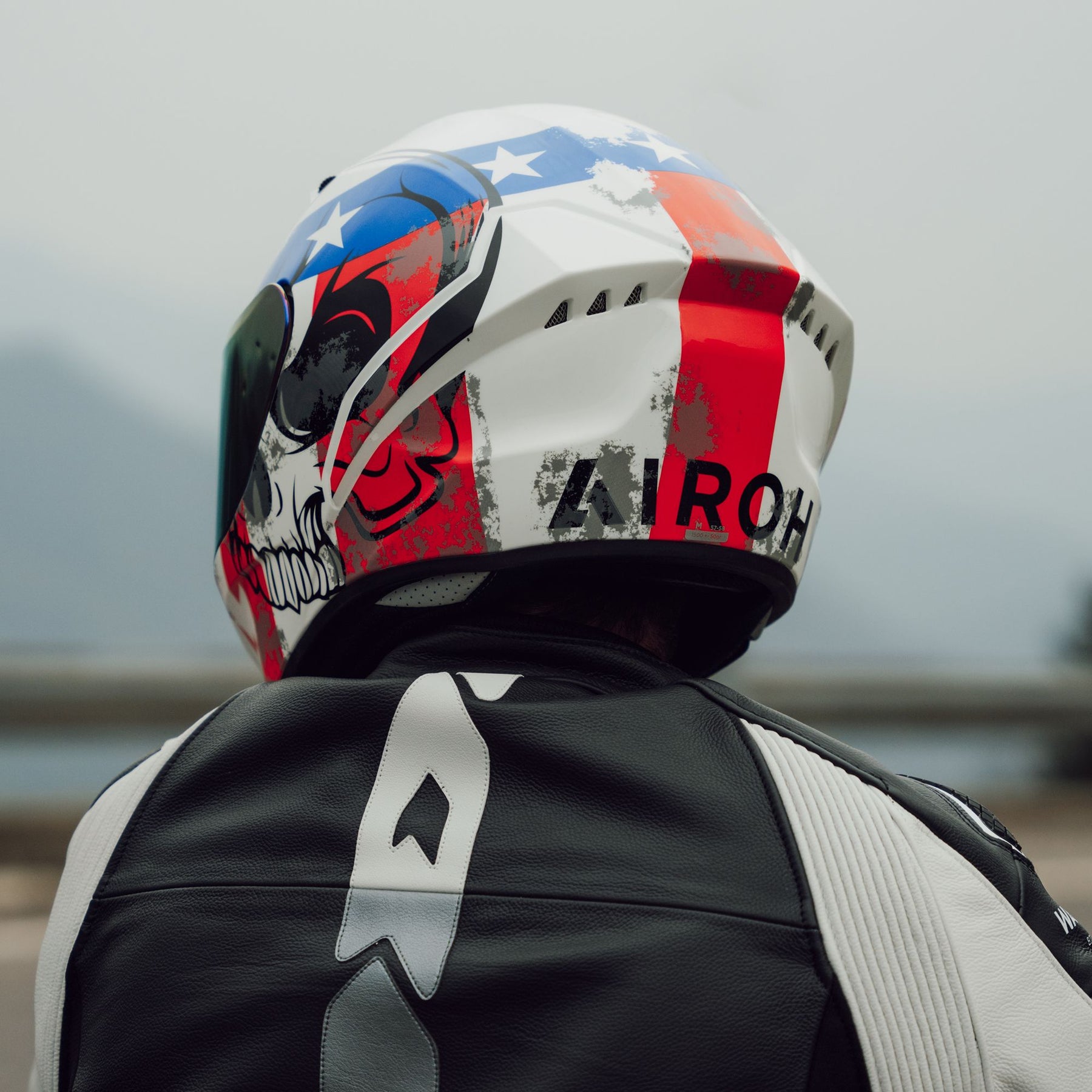 Airoh Connor Motorcycle Helmet - Nation Gloss ECE 2206