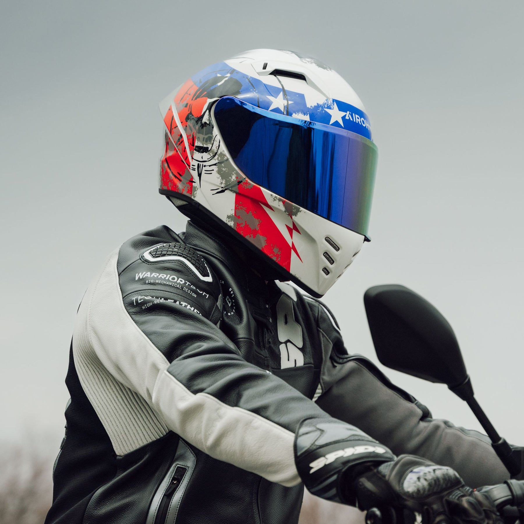 Airoh Connor Motorcycle Helmet - Nation Gloss ECE 2206