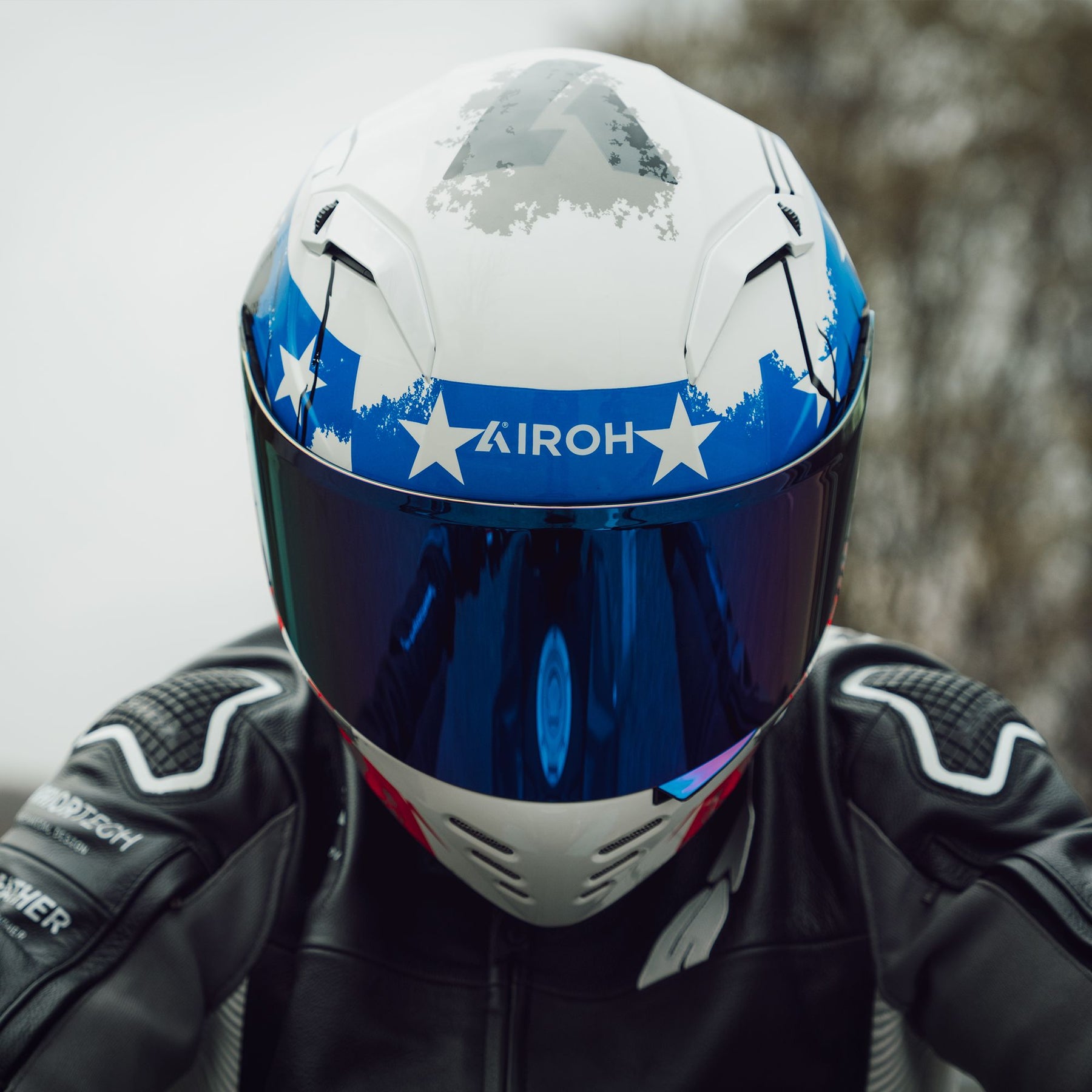 Airoh Connor Motorcycle Helmet - Nation Gloss ECE 2206