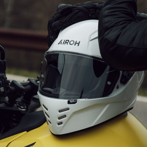 Airoh Connor Motorcycle Helmet - White Gloss ECE 2206