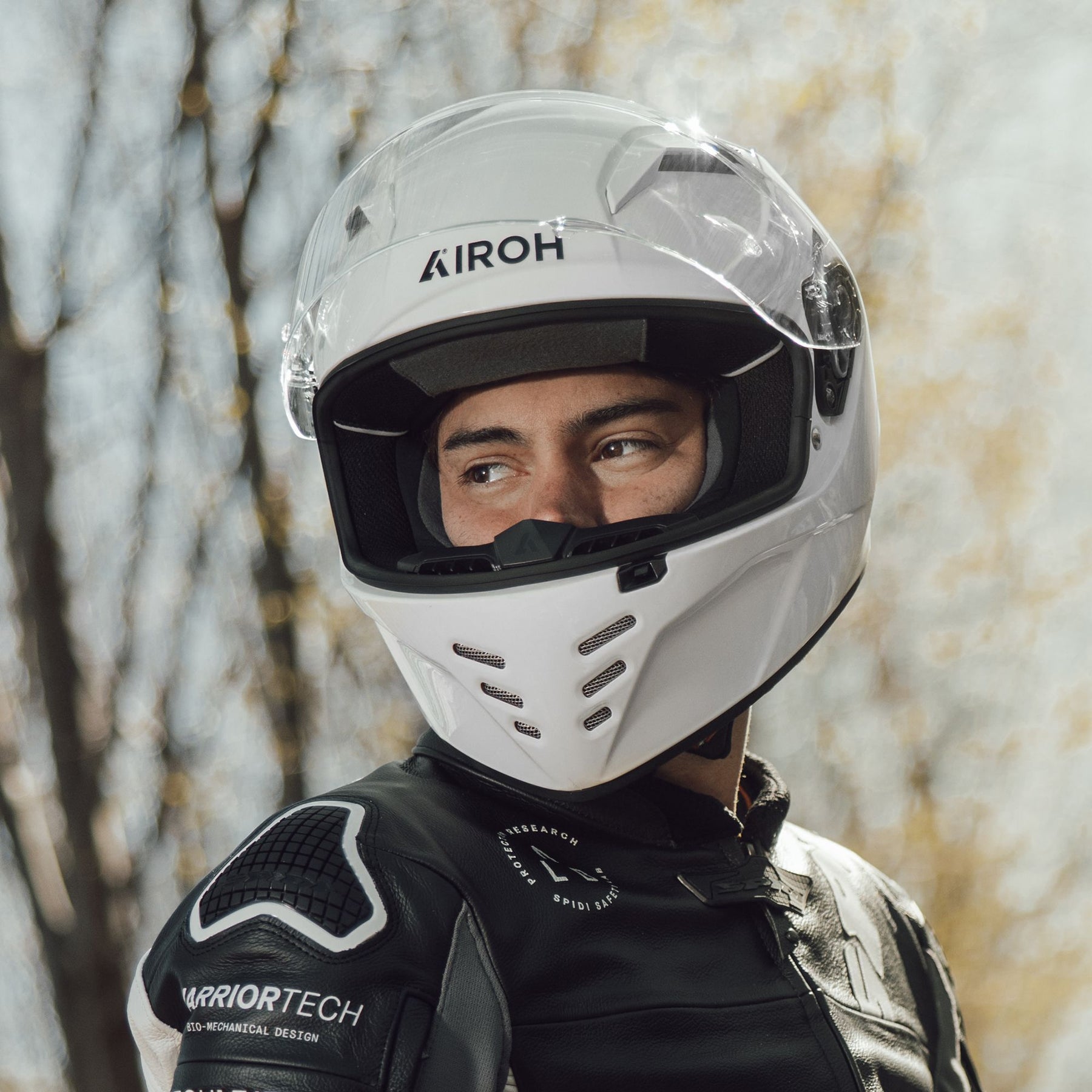 Airoh Connor Motorcycle Helmet - White Gloss ECE 2206