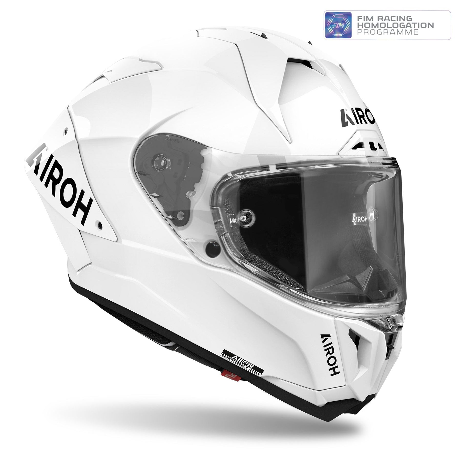Airoh GP800 FIM Racing Approved 12K UD Motorcycle Carbon Helmet - White Gloss ECE 2206