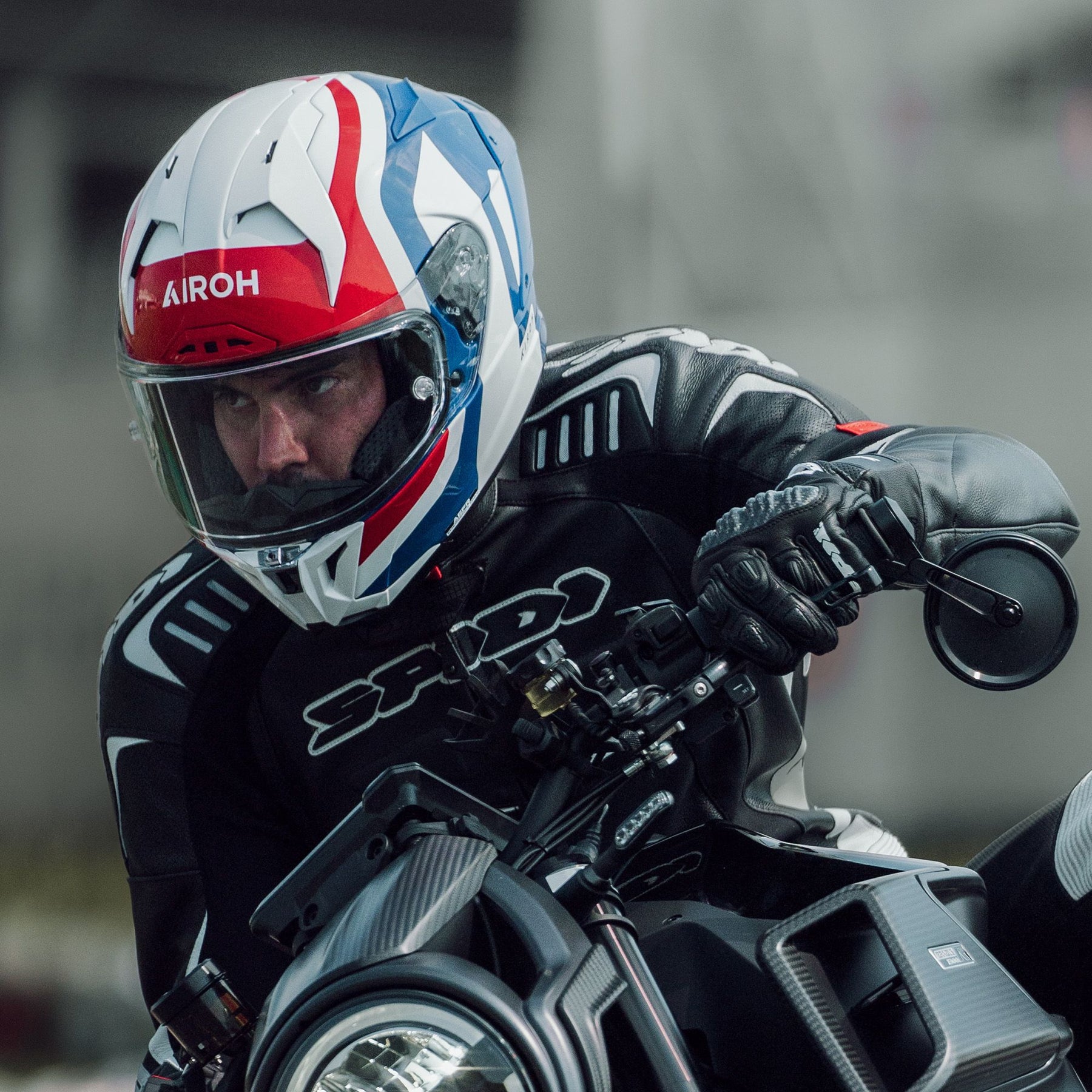 Airoh GP800 Motorcycle Helmet - Competition Blue/Red Gloss ECE 2206