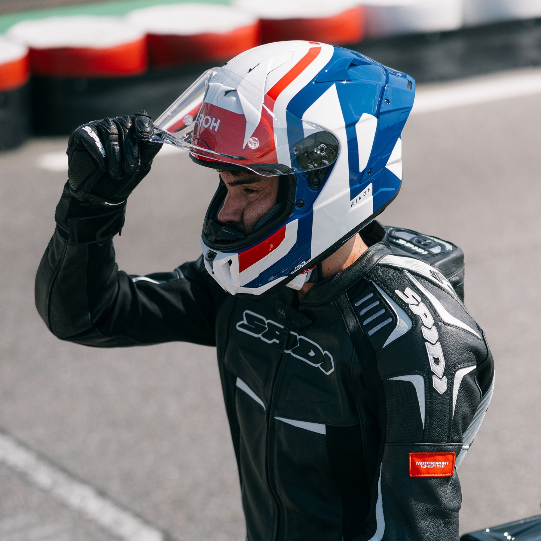 Airoh GP800 Motorcycle Helmet - Competition Blue/Red Gloss ECE 2206