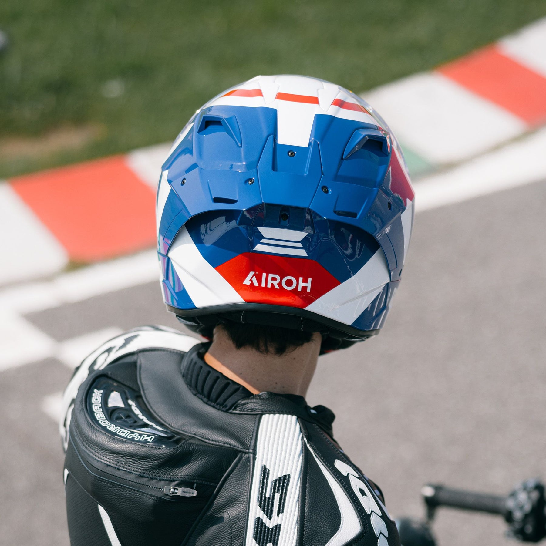 Airoh GP800 Motorcycle Helmet - Competition Blue/Red Gloss ECE 2206