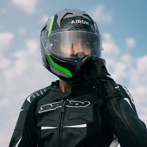 Airoh GP800 Motorcycle Helmet - Competition Green Fluo Gloss ECE 2206