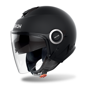 Airoh Helyos Open Face Scooter Motorcycle Helmet - Black Matt ECE 2206
