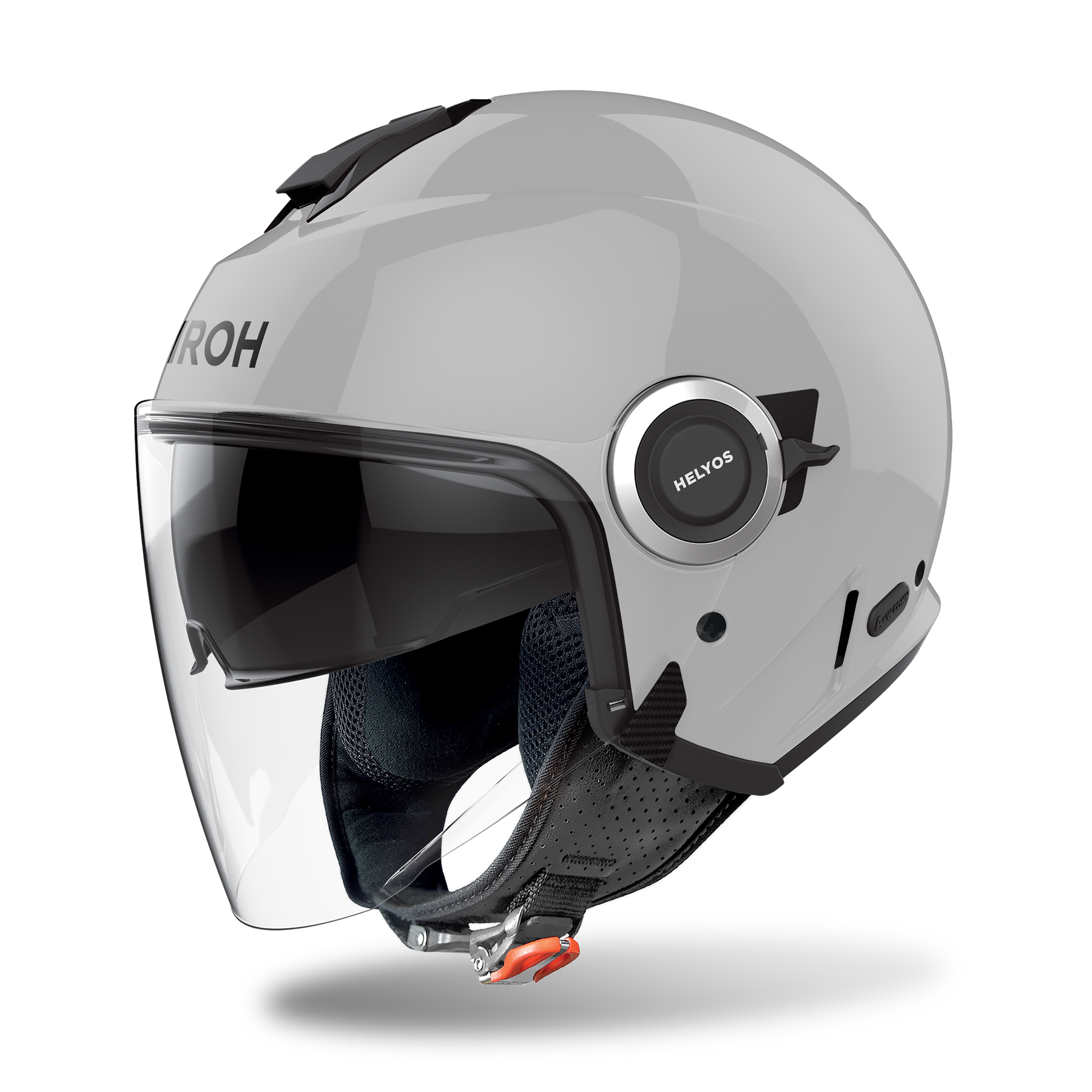Airoh Helyos Open Face Scooter Motorcycle Helmet - Concrete Grey Gloss ECE 2206