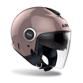 Airoh Helyos Open Face Scooter Motorcycle Helmet - Metallic Rose ECE 2206