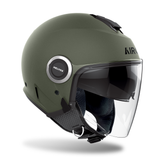 Airoh Helyos Open Face Scooter Motorcycle Helmet - Military Green Matt ECE 2206