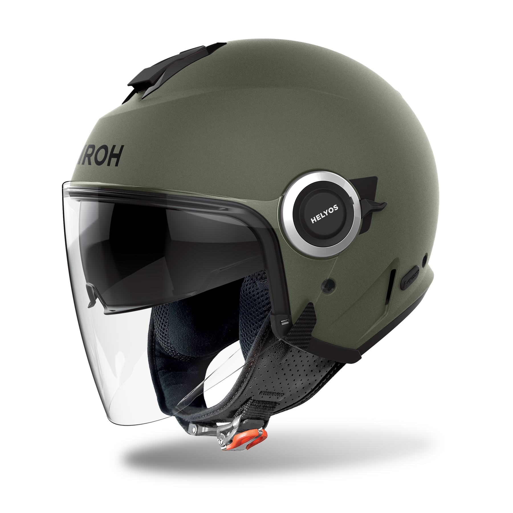Airoh Helyos Open Face Scooter Motorcycle Helmet - Military Green Matt ECE 2206