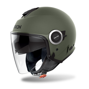 Airoh Helyos Open Face Scooter Motorcycle Helmet - Military Green Matt ECE 2206