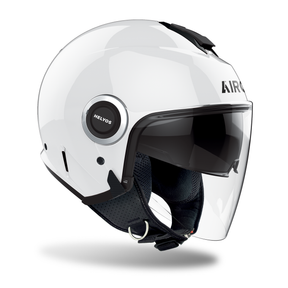 Airoh Helyos Open Face Scooter Motorcycle Helmet - White Gloss ECE 2206