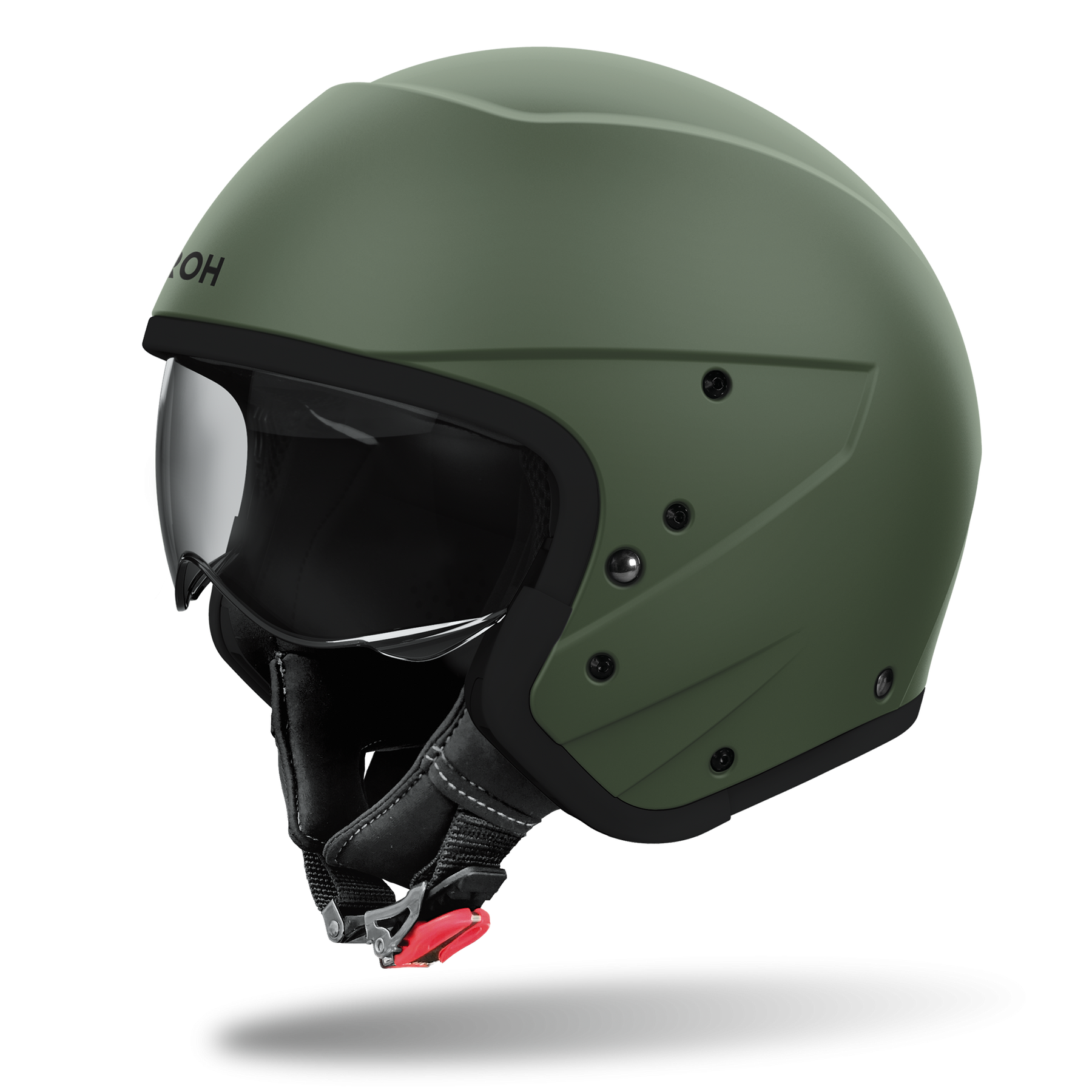 Airoh J110 2 in 1 Composite Carbon Motorcycle Motorbike Helmet - Miltary Green Matt ECE 2206
