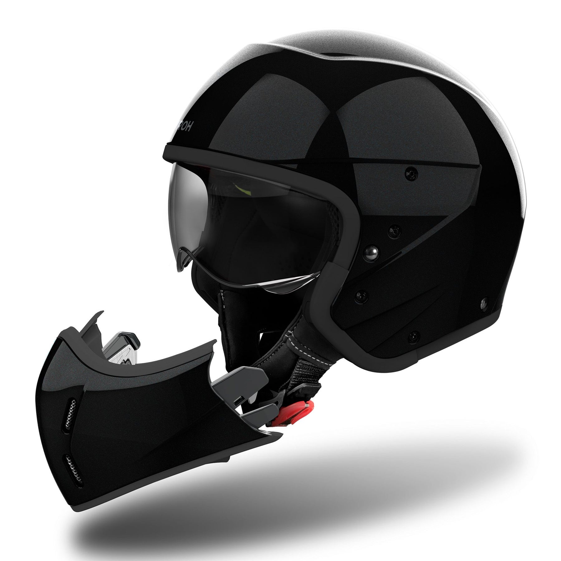 Airoh J110 Motorcycle Helmet - Black Glitter ECE 2206