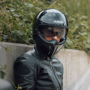 Airoh J110 Motorcycle Helmet - Black Glitter ECE 2206