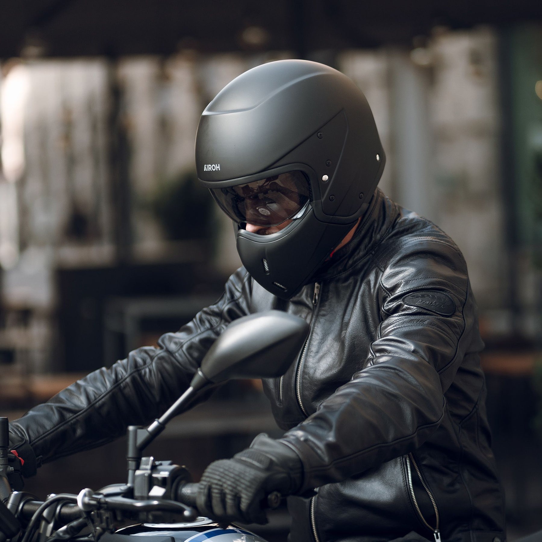 Airoh J110 Motorcycle Helmet - Black Matt ECE 2206