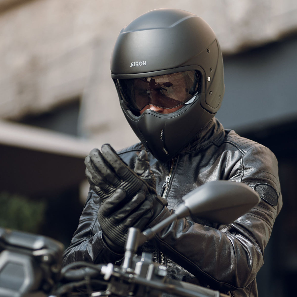 Airoh J110 Motorcycle Helmet - Black Matt ECE 2206