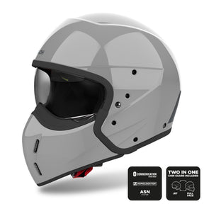 Airoh J110 Motorcycle Helmet - Cement Grey Gloss ECE 2206