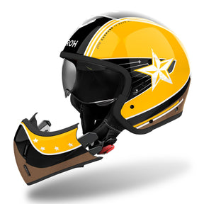 Airoh J110 Motorcycle Helmet - Command Yellow Gloss ECE 2206