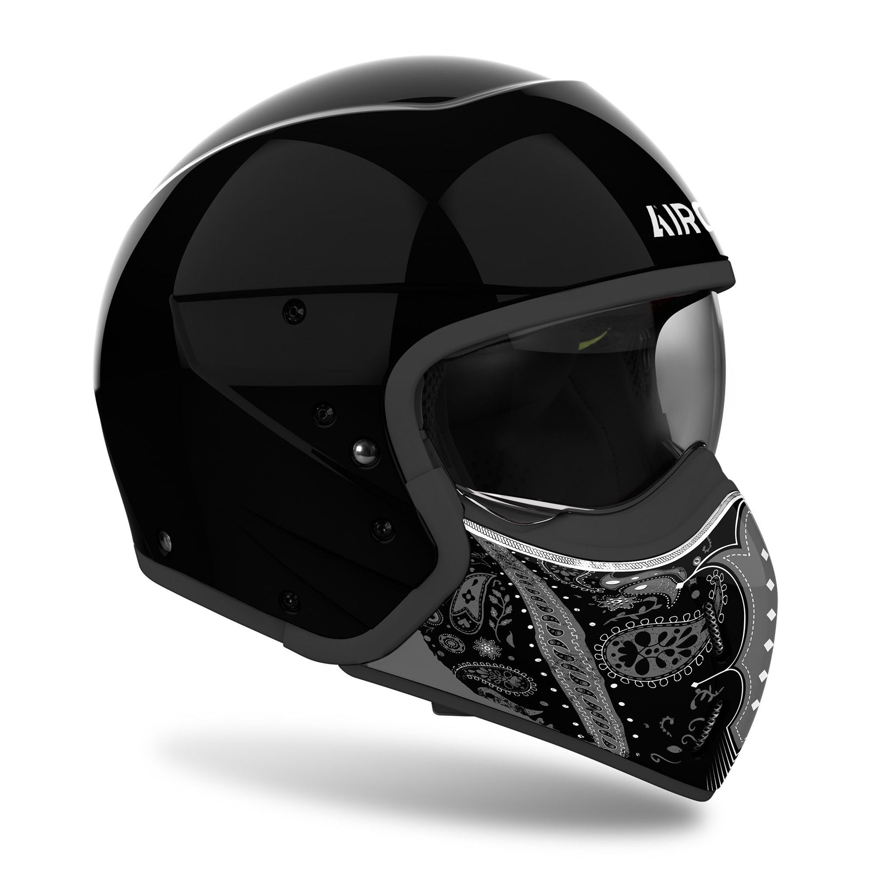 Airoh J110 Motorcycle Helmet - Paesly Black Gloss ECE 2206