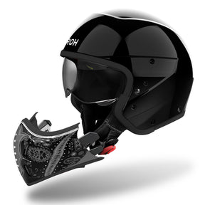 Airoh J110 Motorcycle Helmet - Paesly Black Gloss ECE 2206