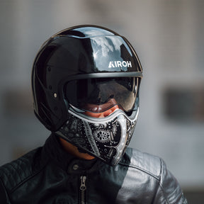 Airoh J110 Motorcycle Helmet - Paesly Black Gloss ECE 2206