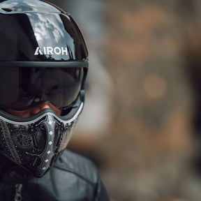 Airoh J110 Motorcycle Helmet - Paesly Black Gloss ECE 2206