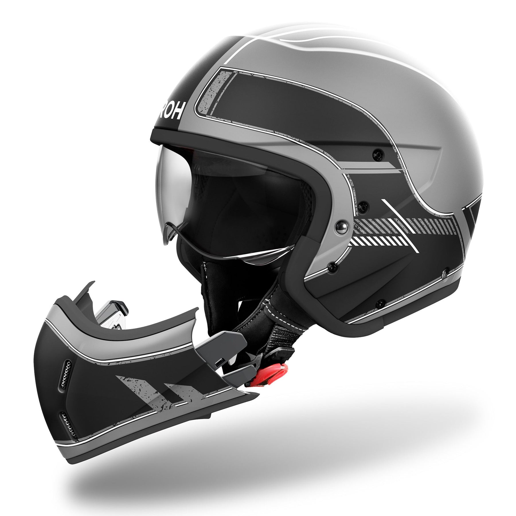 Airoh J110 Motorcycle Helmet - Raster Black Matt ECE 2206