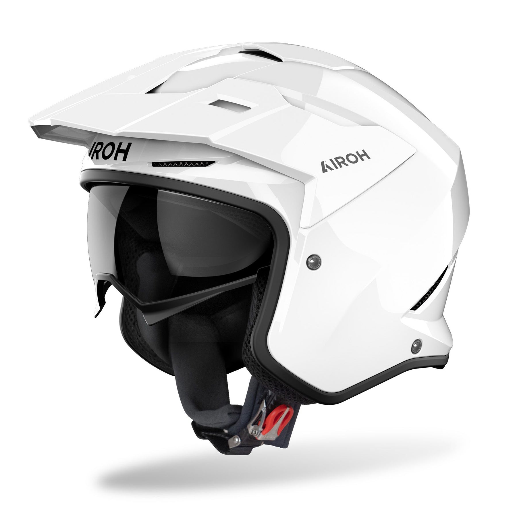 Airoh Kombakt Motorcycle Helmet - White Gloss ECE 2206
