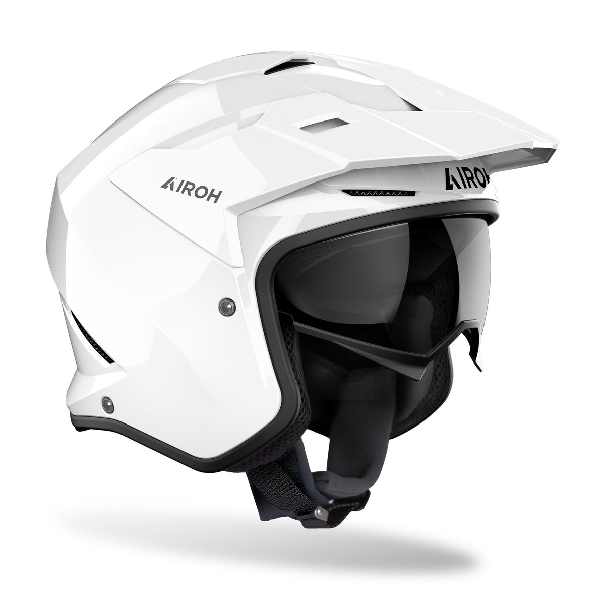 Airoh Kombakt Motorcycle Helmet - White Gloss ECE 2206