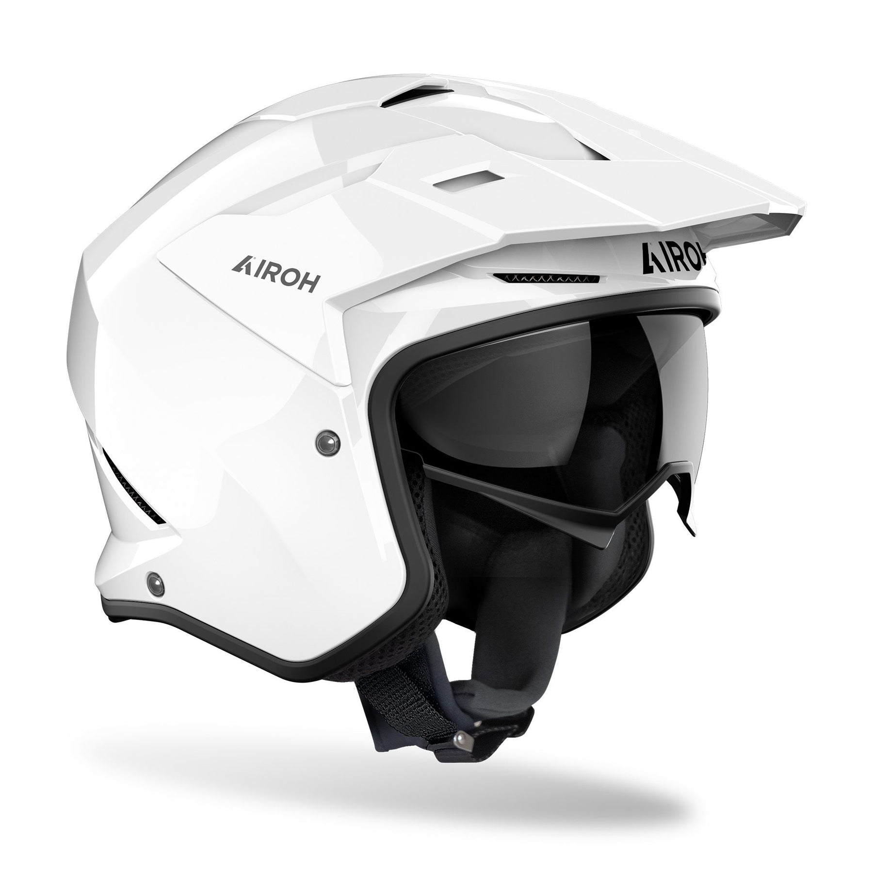 Airoh Kombakt Motorcycle Helmet - White Gloss ECE 2206