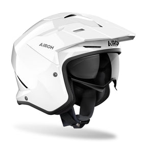 Airoh Kombakt Motorcycle Helmet - White Gloss ECE 2206