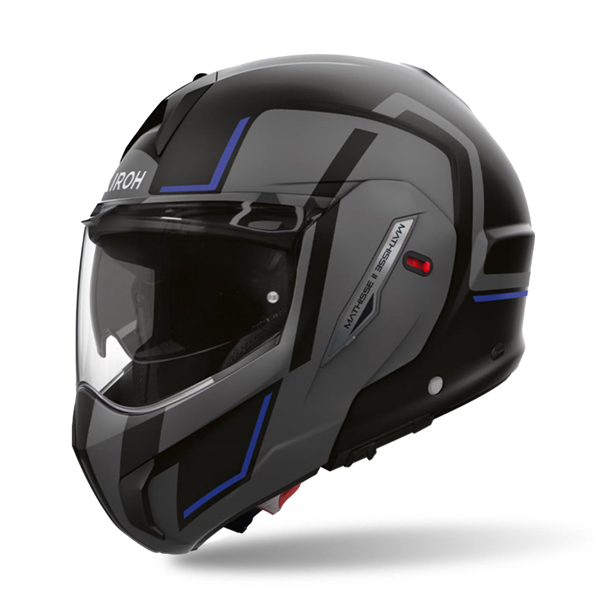 Airoh Mathisse 2 Modular Flip Up Motorcycle Motorbike Helmet - Genius Blue Matt ECE 2206