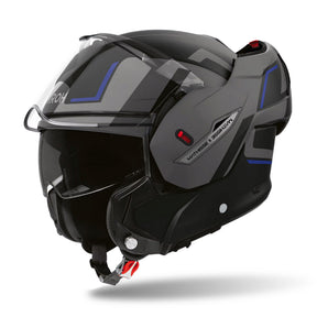 Airoh Mathisse 2 Modular Flip Up Motorcycle Motorbike Helmet - Genius Blue Matt ECE 2206
