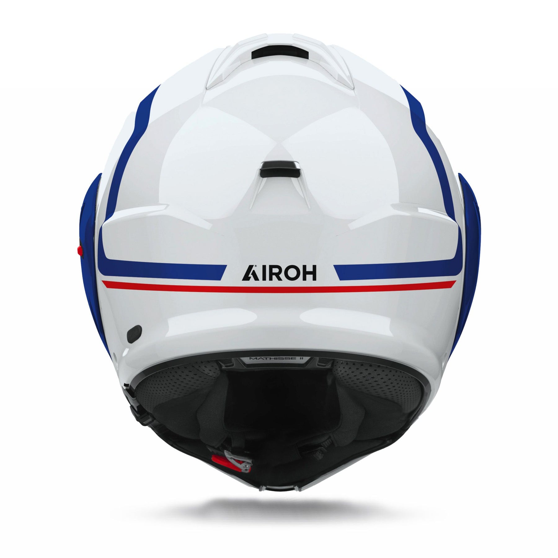 Airoh Mathisse 2 Modular Flip Up Motorcycle Motorbike Helmet - Genius Blue Red Gloss ECE 2206