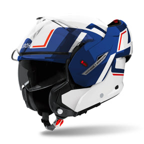 Airoh Mathisse 2 Modular Flip Up Motorcycle Motorbike Helmet - Genius Blue Red Gloss ECE 2206