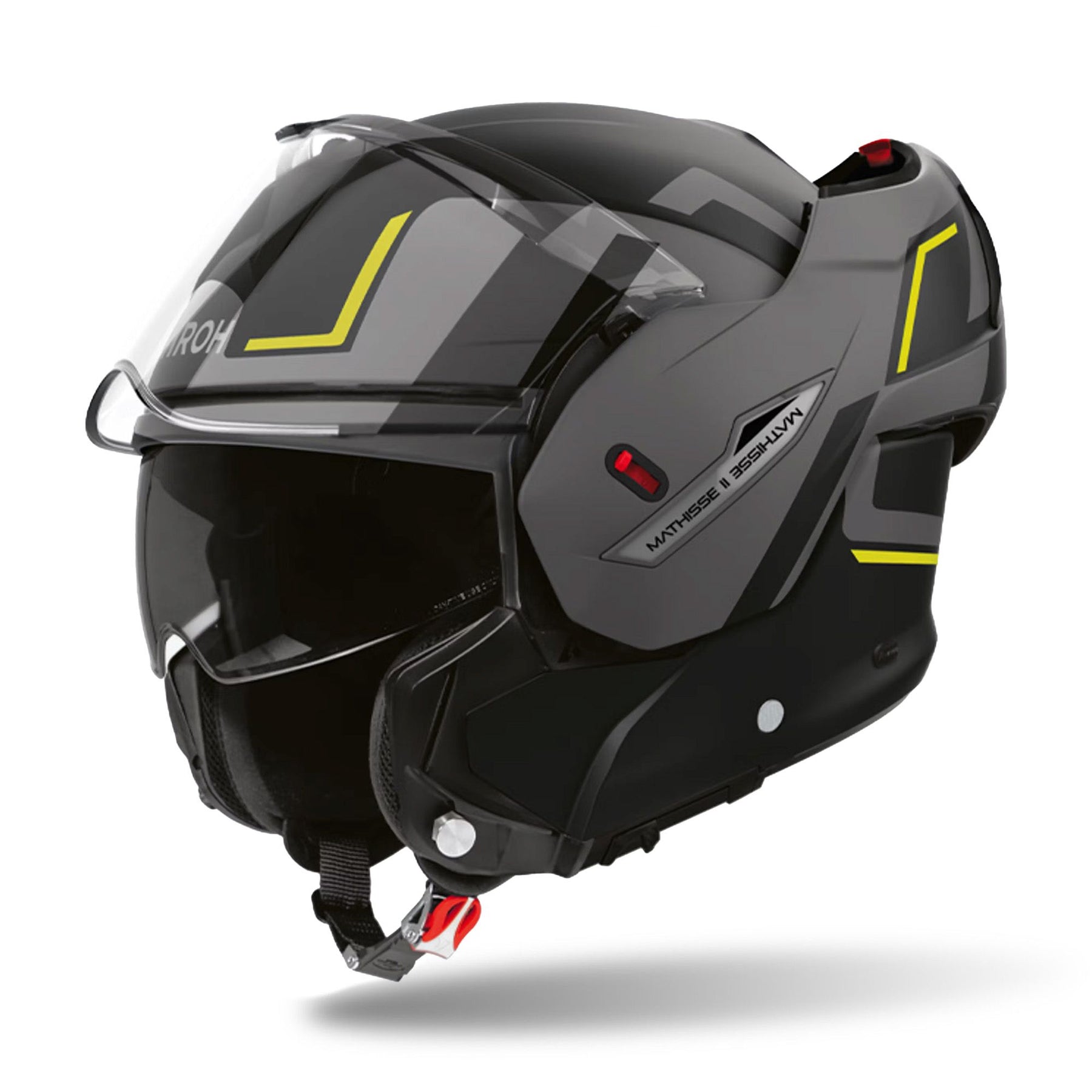 Airoh Mathisse 2 Modular Flip Up Motorcycle Motorbike Helmet - Genius Yellow Matt ECE 2206