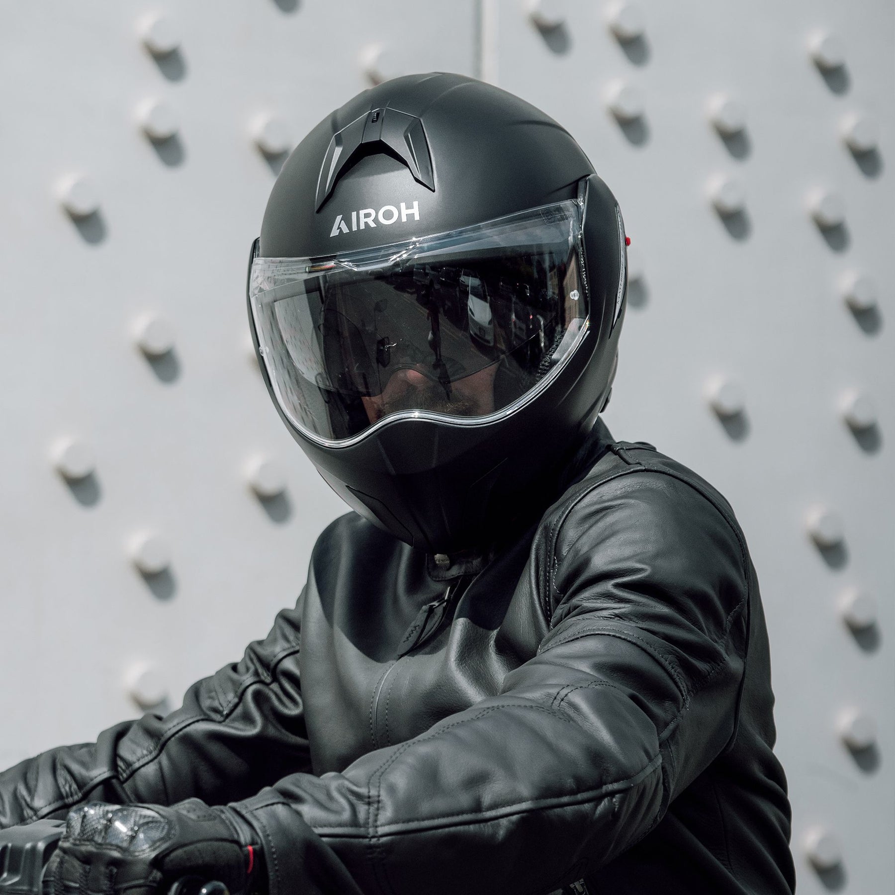 Airoh Mathisse II Motorcycle Helmet - Black Matt ECE 2206