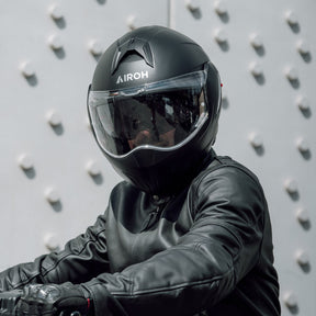 Airoh Mathisse II Motorcycle Helmet - Black Matt ECE 2206