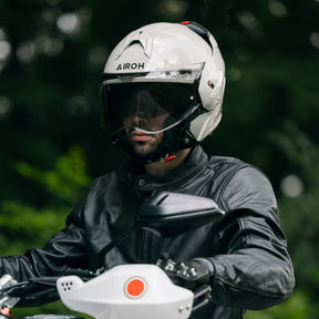 Airoh Mathisse II Motorcycle Helmet - White Gloss ECE 2206