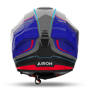 Airoh Matryx Motocycle Helmet - Rocket Blue/Red Gloss ECE 2206