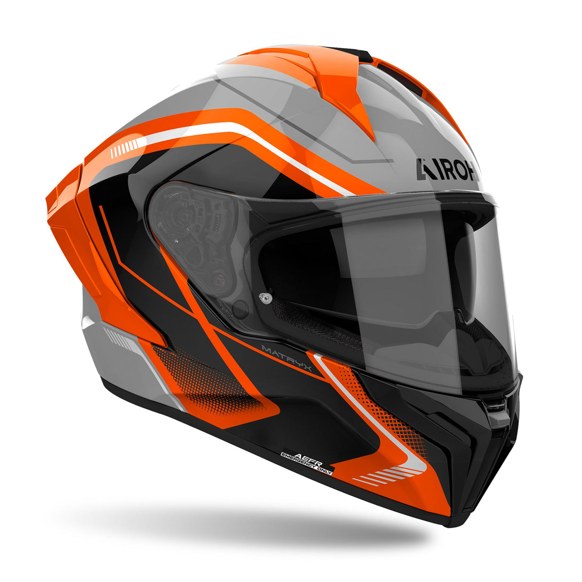 Airoh Matryx Motorcycle Helmet - Wide Orange Gloss ECE 2206