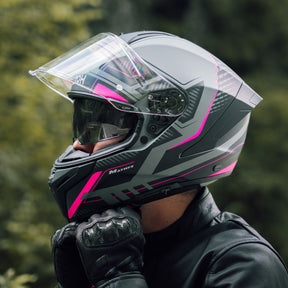 Airoh Matryx Motocycle Helmet - Rocket Pink Matt ECE 2206