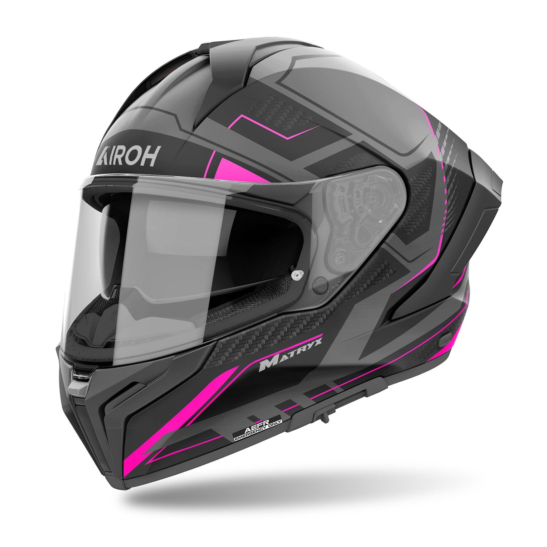 Airoh Matryx Motocycle Helmet - Rocket Pink Matt ECE 2206