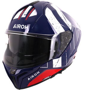 Airoh Matryx Motocycle Helmet - Scope Blue/Red Gloss Matt ECE 2206