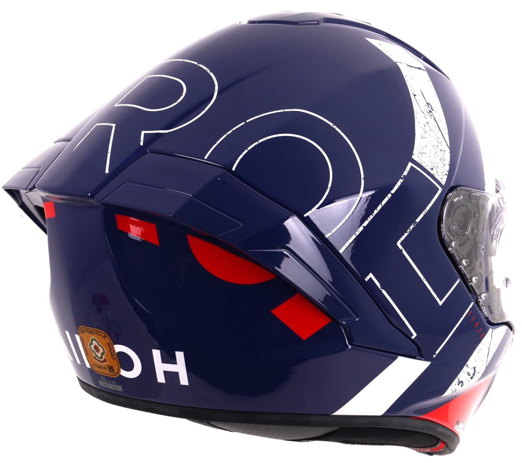 Airoh Matryx Motocycle Helmet - Scope Blue/Red Gloss Matt ECE 2206